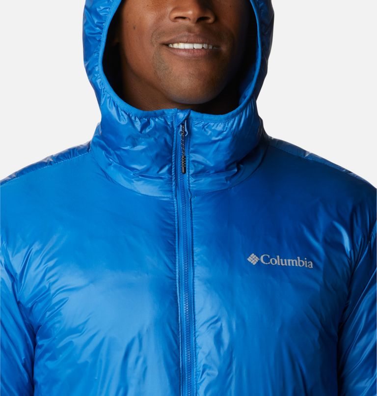 Men's Columbia Trail Shaker Double Wall Hooded Jackets Blue | CA-C15C6