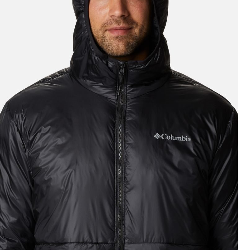 Men's Columbia Trail Shaker Double Wall Hooded Jackets Black | CA-H13A8