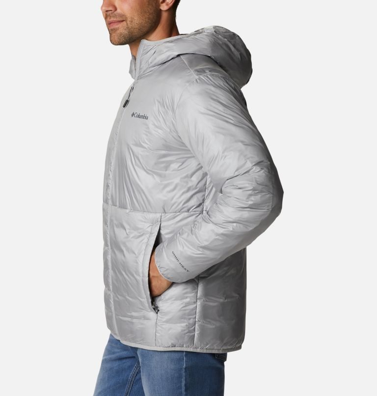 Men's Columbia Trail Shaker Double Wall Hooded Jackets Light Grey | CA-H4C85