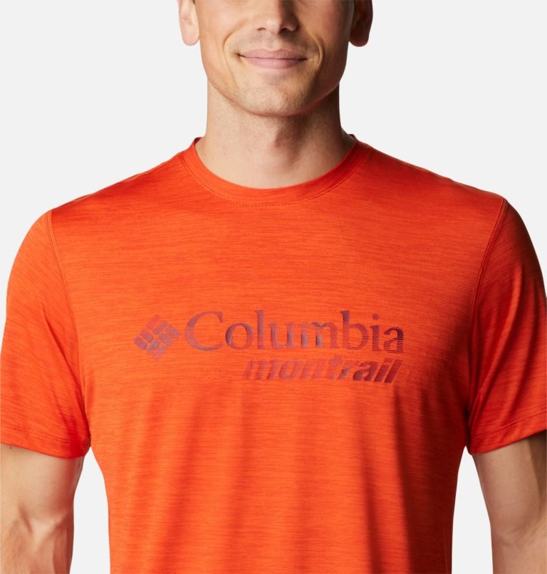 Men's Columbia Trinity Trail Montrail Graphic T Shirts Orange | CA-C1043