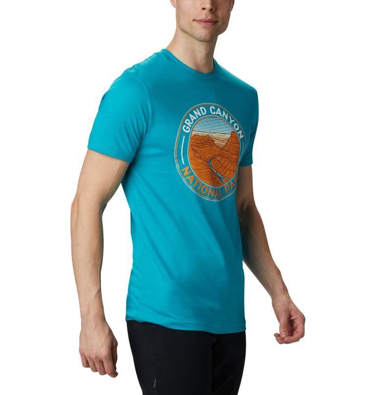 Men's Columbia Tungsten Cotton T Shirts Turquoise | CA-A806C