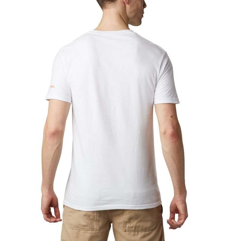 Men's Columbia Tungsten Cotton T Shirts White | CA-T0C1L