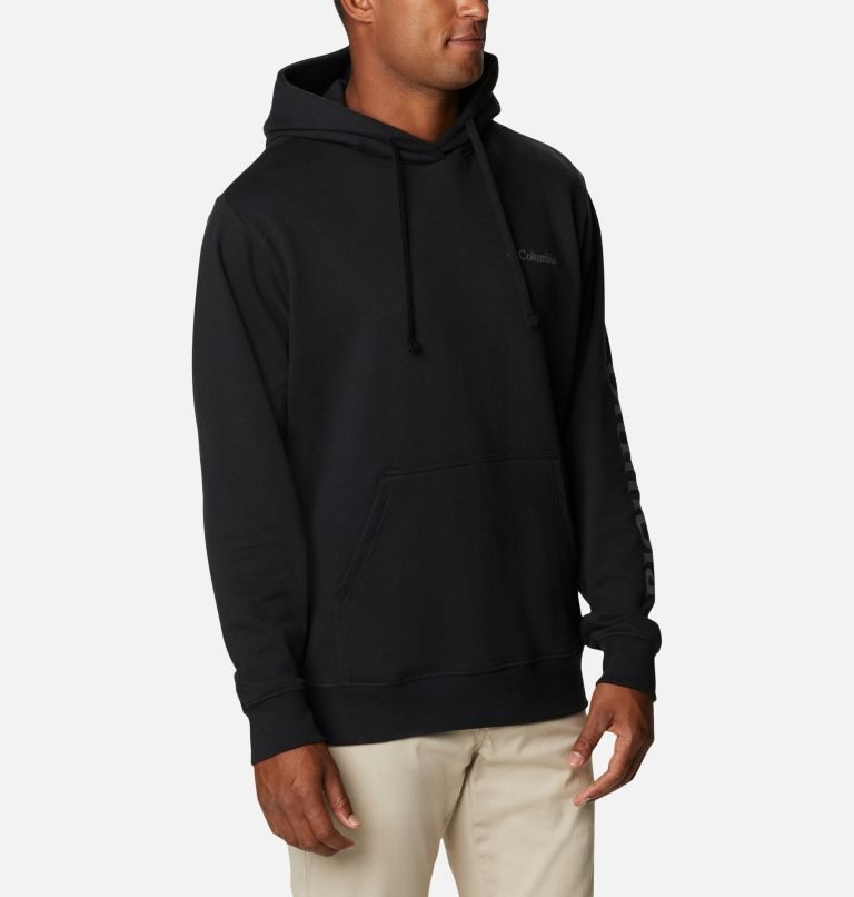 Men's Columbia Viewmont II Sleeve Graphic Hoodie Black | CA-B5130