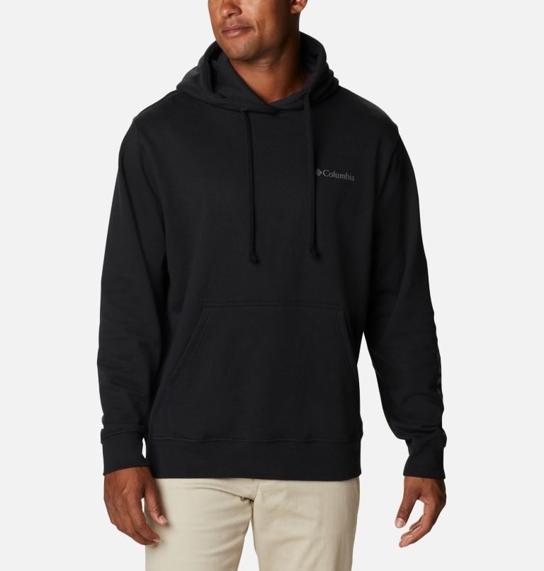 Men\'s Columbia Viewmont II Sleeve Graphic Hoodie Black | CA-B5130