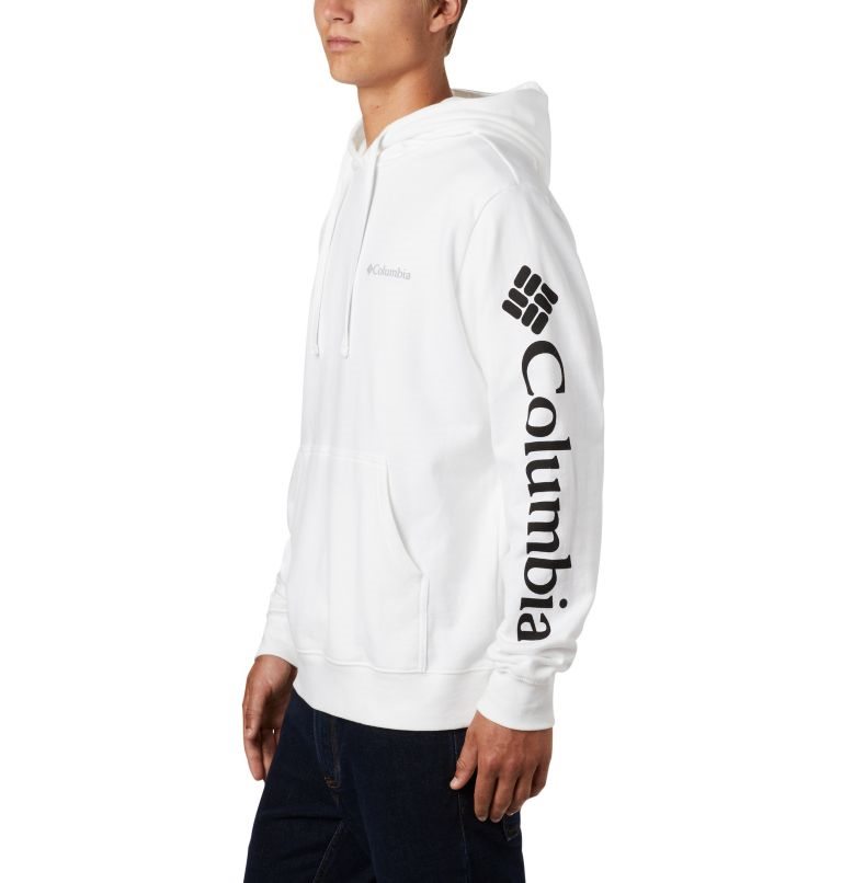 Men's Columbia Viewmont II Sleeve Graphic Hoodie White | CA-D651L