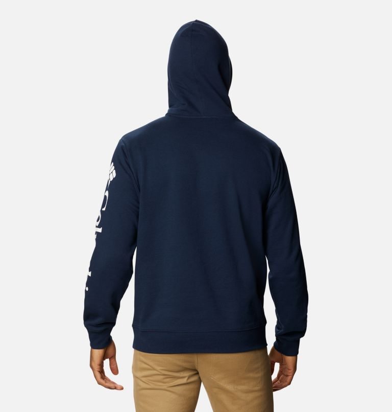 Men's Columbia Viewmont II Sleeve Graphic Hoodie Navy | CA-KL038