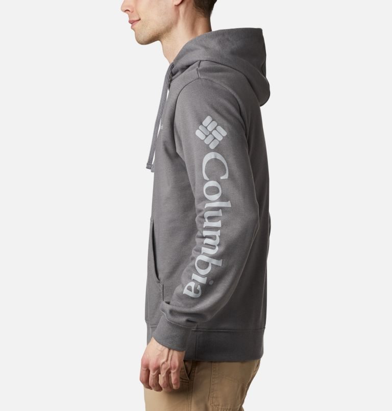 Men's Columbia Viewmont II Sleeve Graphic Hoodie Dark Grey | CA-X13A8