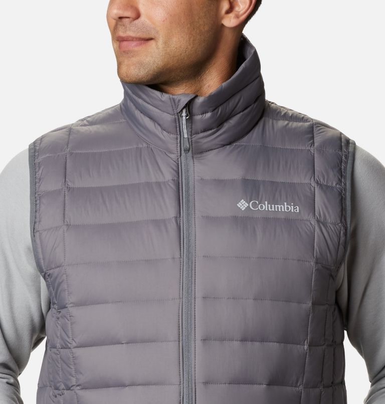 Men's Columbia Voodoo Falls 590 TurboDown Vest Grey | CA-VL486