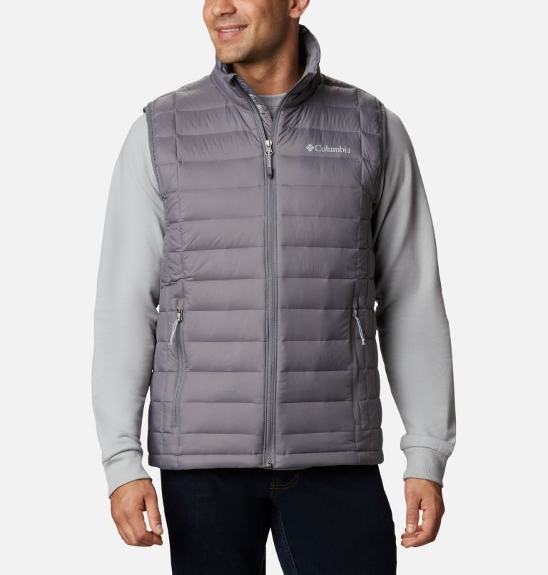 Men\'s Columbia Voodoo Falls 590 TurboDown Vest Grey | CA-VL486