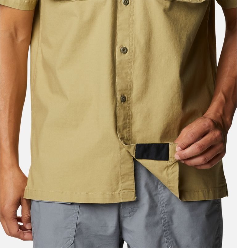 Men's Columbia Wallowa Novelty Short Sleeve Shirts Olive | CA-O04L8