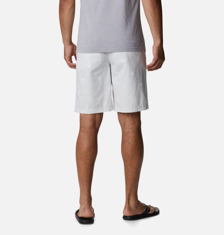 Men's Columbia Washed Out Printed Shorts White | CA-B6C18