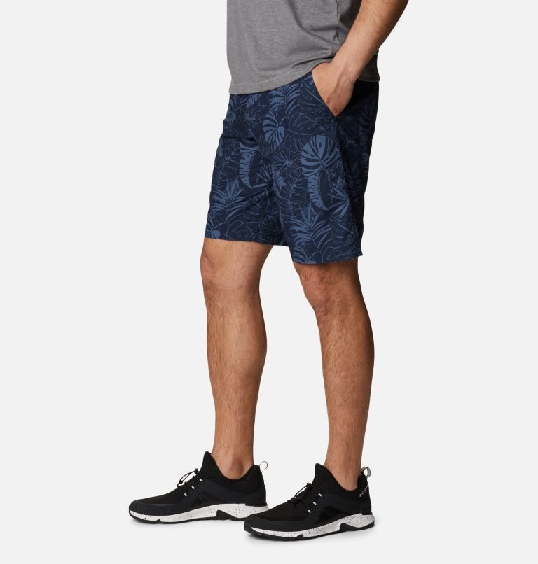 Men's Columbia Washed Out Printed Shorts Navy | CA-S31L0