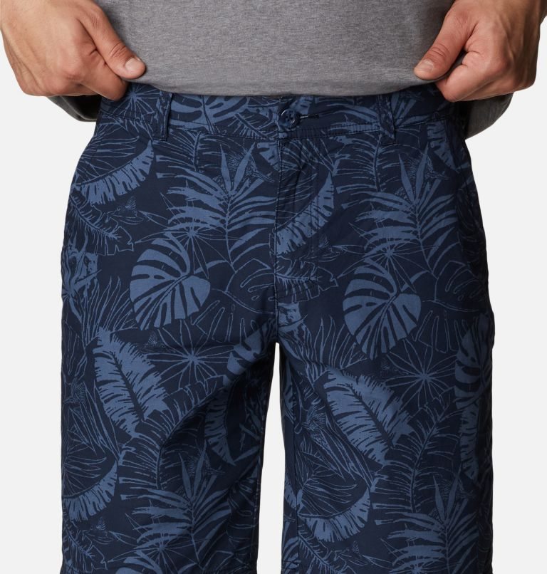 Men's Columbia Washed Out Printed Shorts Navy | CA-S31L0