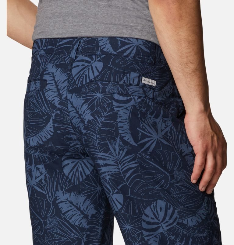 Men's Columbia Washed Out Printed Shorts Navy | CA-S31L0