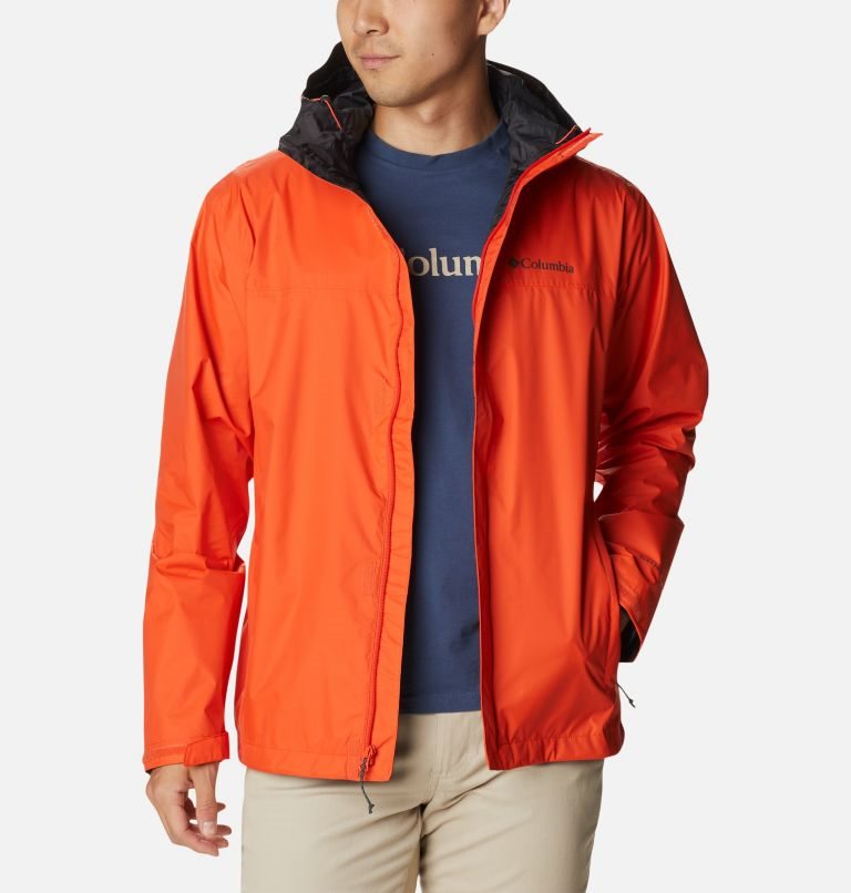 Men's Columbia Watertight II Rain Jackets Orange | CA-A36LC