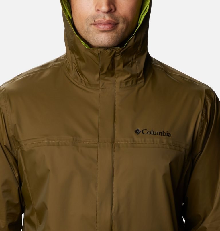 Men's Columbia Watertight II Rain Jackets Olive | CA-A46C5