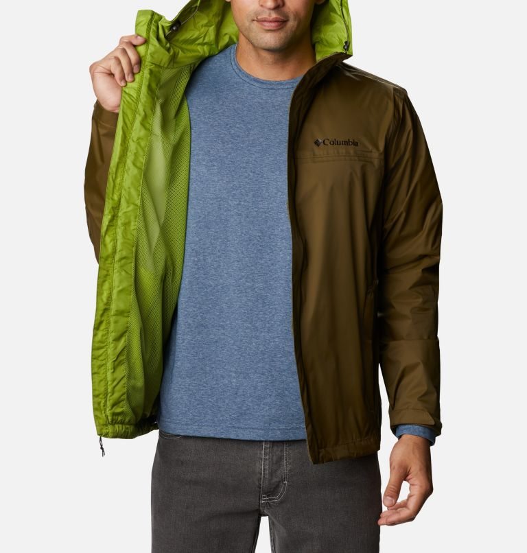 Men's Columbia Watertight II Rain Jackets Olive | CA-A46C5