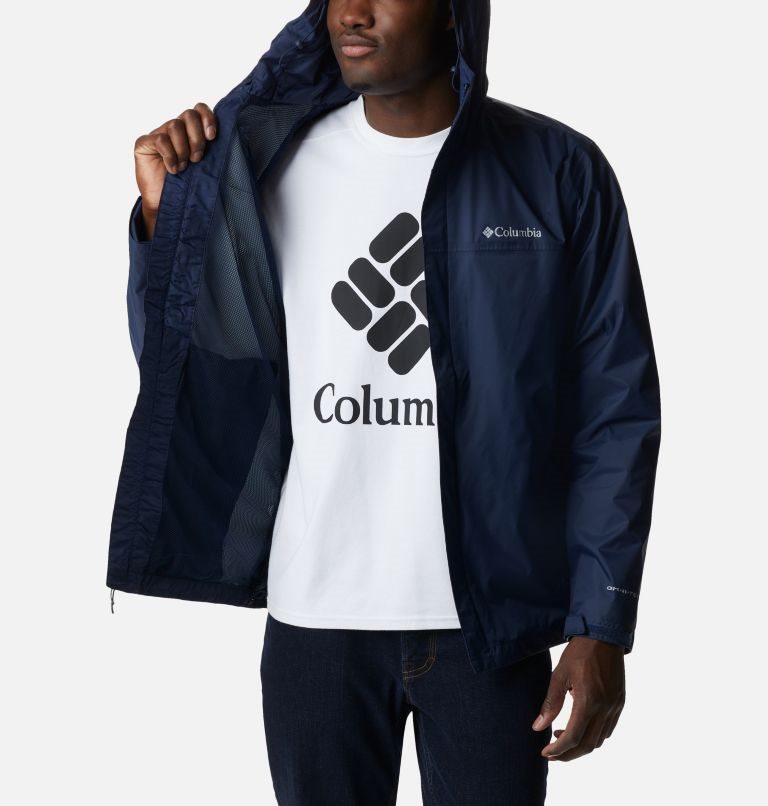 Men's Columbia Watertight II Rain Jackets Navy | CA-L6518