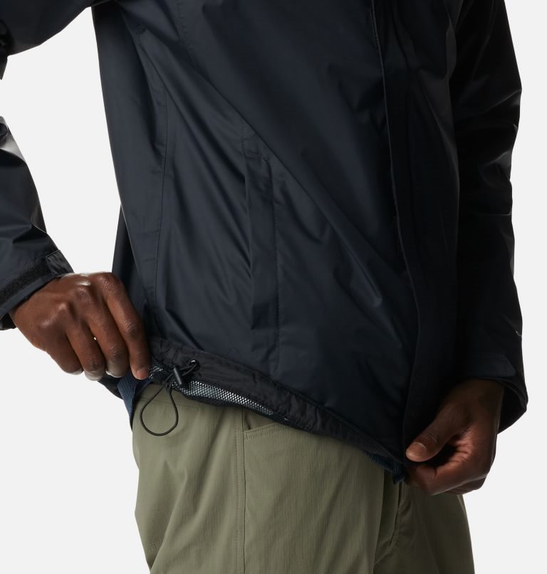 Men's Columbia Watertight II Rain Jackets Black | CA-N1C80