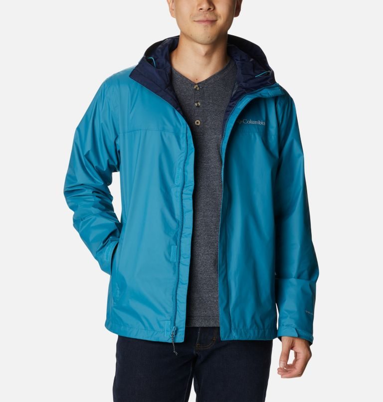 Men's Columbia Watertight II Rain Jackets Turquoise | CA-P1063