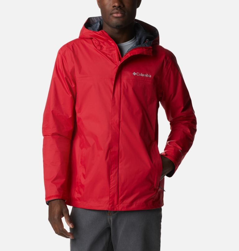 Men's Columbia Watertight II Rain Jackets Red | CA-PL358