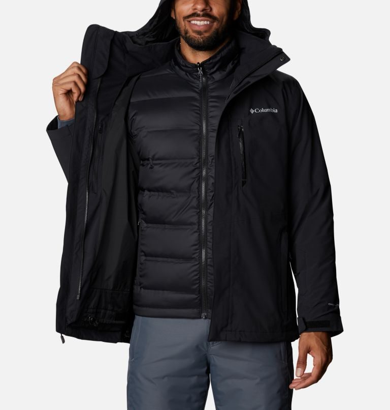 Men's Columbia Wild Card Interchange Jackets Black | CA-FA4LC