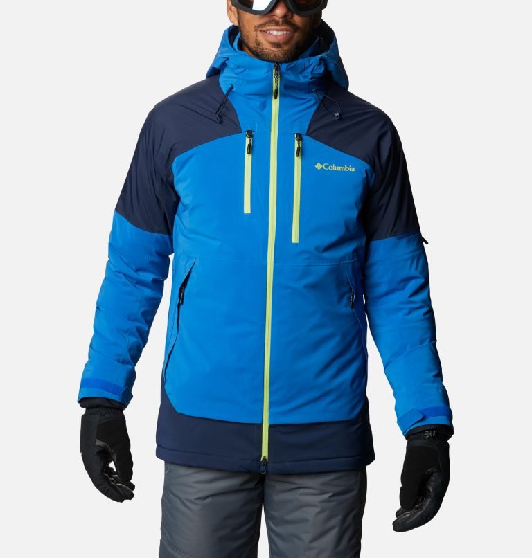 Men\'s Columbia Wild Card Ski Insulated Jackets Blue | CA-G5061