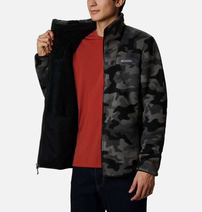 Men's Columbia Winter Pass Full Zip Sherpa Fleece Jackets Camo | CA-J6534