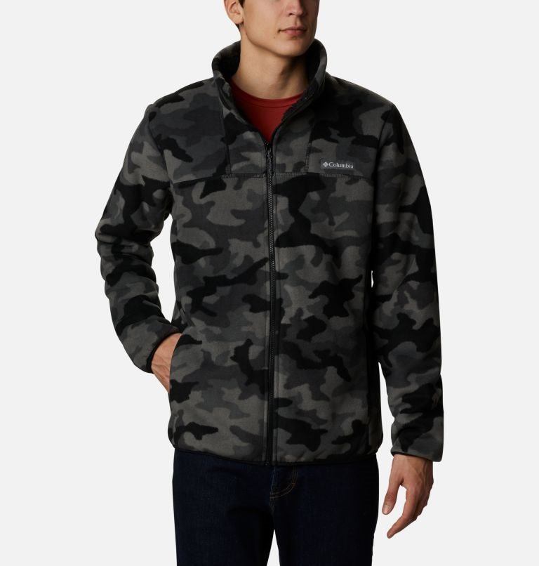 Men\'s Columbia Winter Pass Full Zip Sherpa Fleece Jackets Camo | CA-J6534