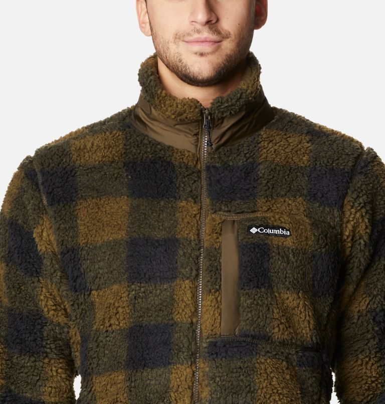 Men's Columbia Winter Pass Printed Fleece Jackets Brown | CA-P0C51