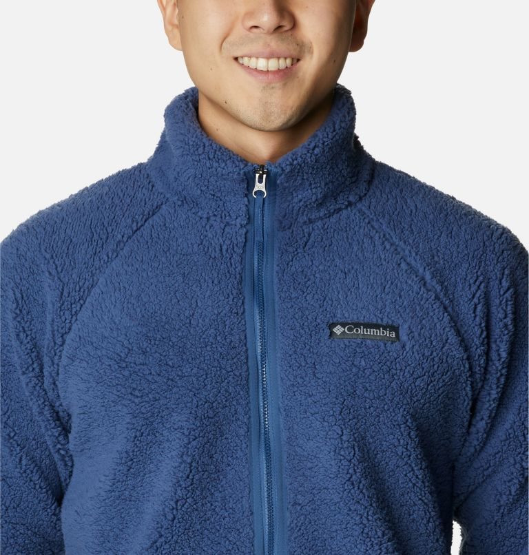 Men's Columbia Winter Warmth Heavyweight Fleece Jackets Navy | CA-IC0LA