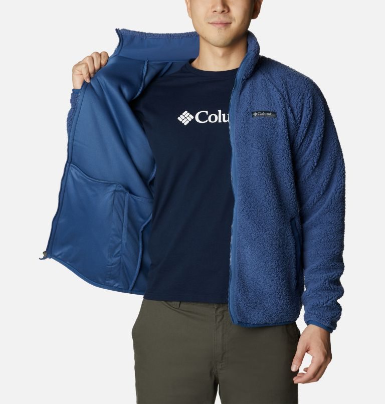 Men's Columbia Winter Warmth Heavyweight Fleece Jackets Navy | CA-IC0LA