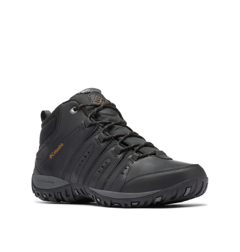 Men's Columbia Woodburn II Waterproof Omni-Heat Hiking Shoes Black | CA-L486C