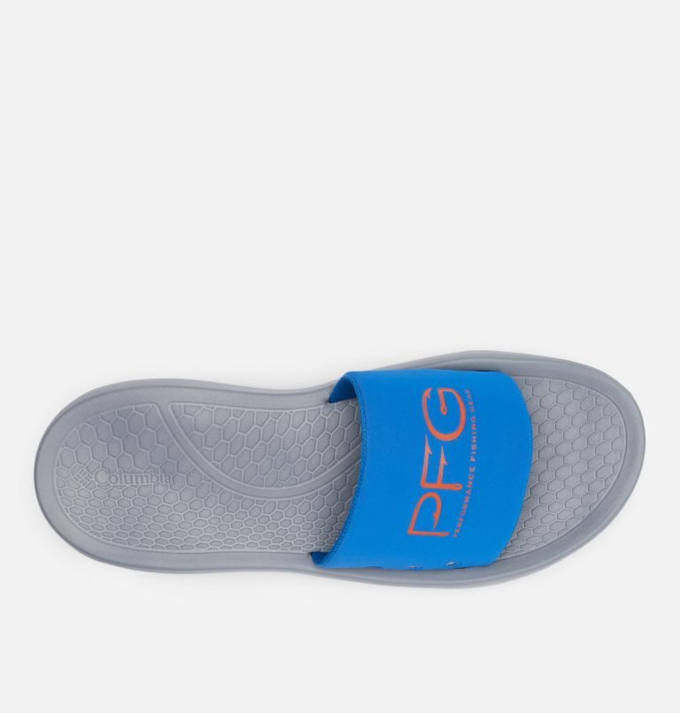 Men's Columbia Yachtrocker PFG Slides Blue / Grey | CA-R1A50