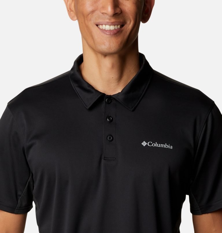 Men's Columbia Zero Ice Cirro-Cool Polo Shirts Black | CA-ICA3L