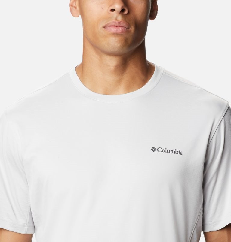 Men's Columbia Zero Ice Cirro-Cool Short Sleeve T Shirts White | CA-O1C6A