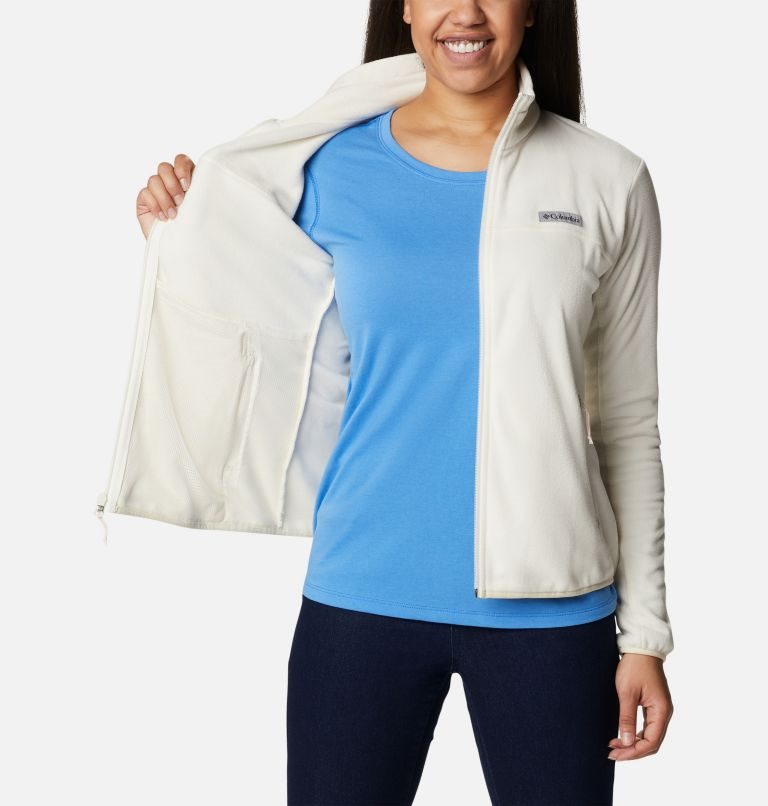 Women's Columbia Ali Peak Full Zip Fleece Jackets White | CA-B43A6