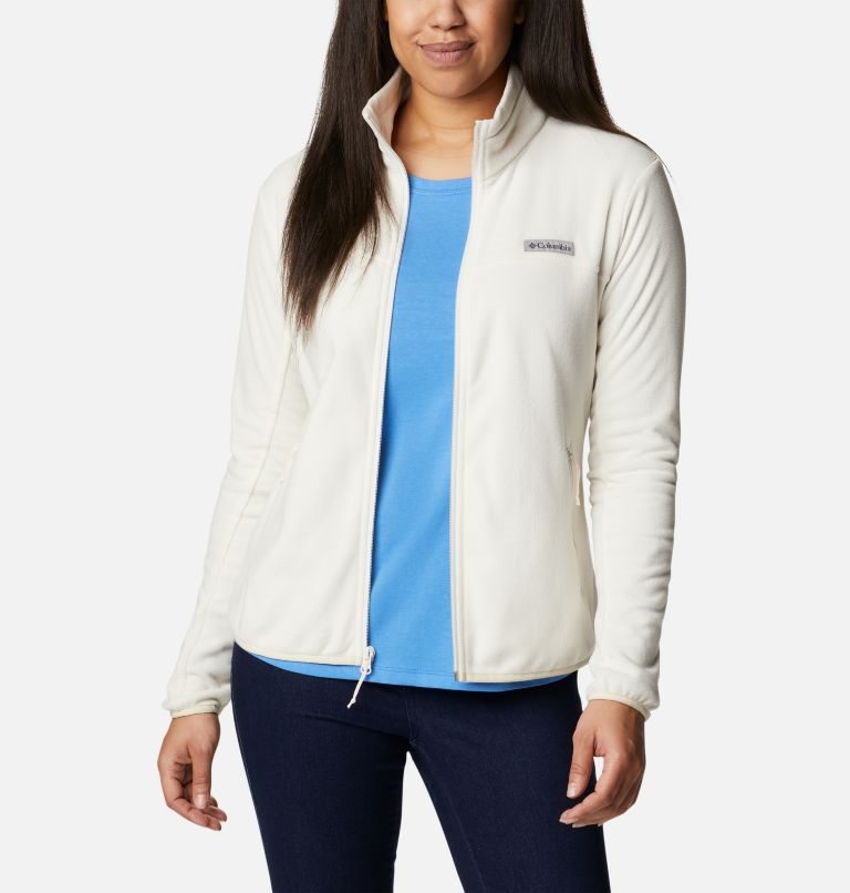 Women's Columbia Ali Peak Full Zip Fleece Jackets White | CA-B43A6