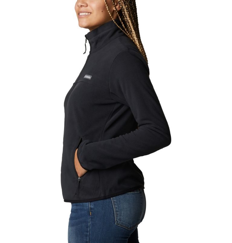 Women's Columbia Ali Peak Full Zip Fleece Jackets Black | CA-XC68L