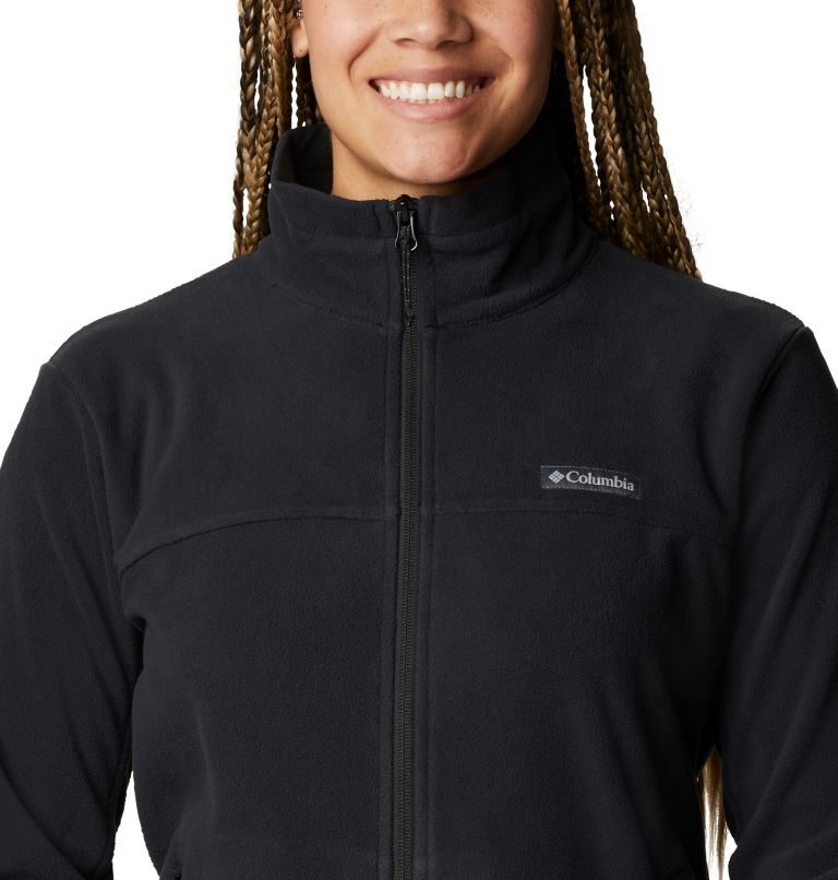 Women's Columbia Ali Peak Full Zip Fleece Jackets Black | CA-XC68L