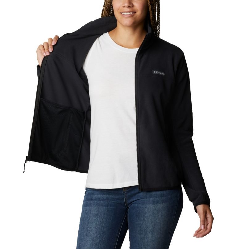 Women's Columbia Ali Peak Full Zip Fleece Jackets Black | CA-XC68L