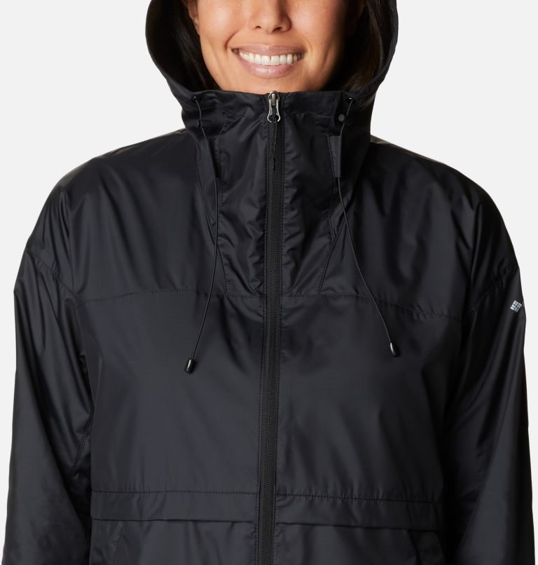 Women's Columbia Alpine Chill Windbreaker Jackets Black | CA-D5A1L