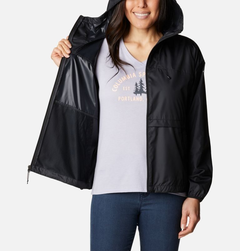 Women's Columbia Alpine Chill Windbreaker Jackets Black | CA-D5A1L