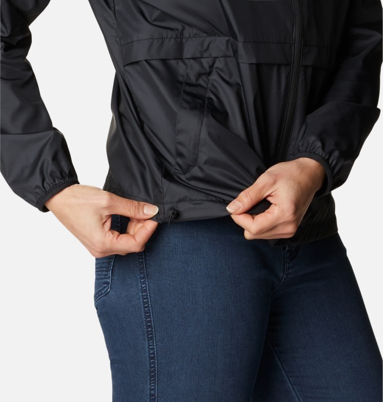 Women's Columbia Alpine Chill Windbreaker Jackets Black | CA-D5A1L