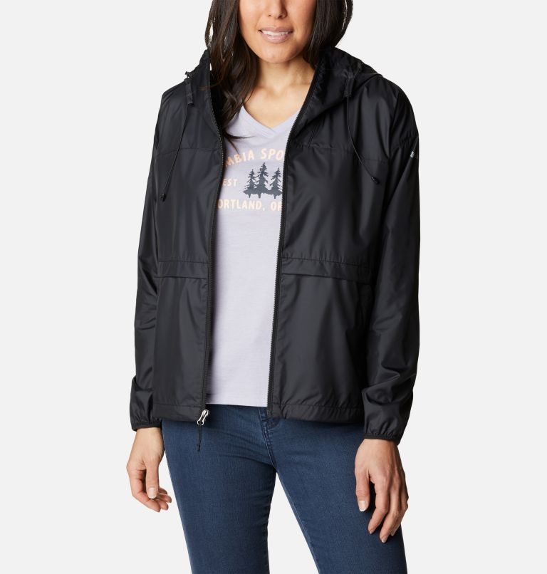 Women's Columbia Alpine Chill Windbreaker Jackets Black | CA-D5A1L