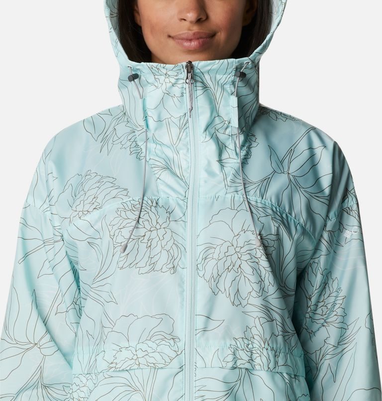 Women's Columbia Alpine Chill Windbreaker Jackets Light Blue | CA-D5C36