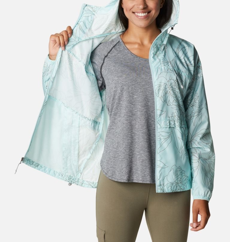 Women's Columbia Alpine Chill Windbreaker Jackets Light Blue | CA-D5C36