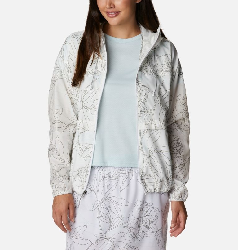 Women's Columbia Alpine Chill Windbreaker Jackets White | CA-Q6184