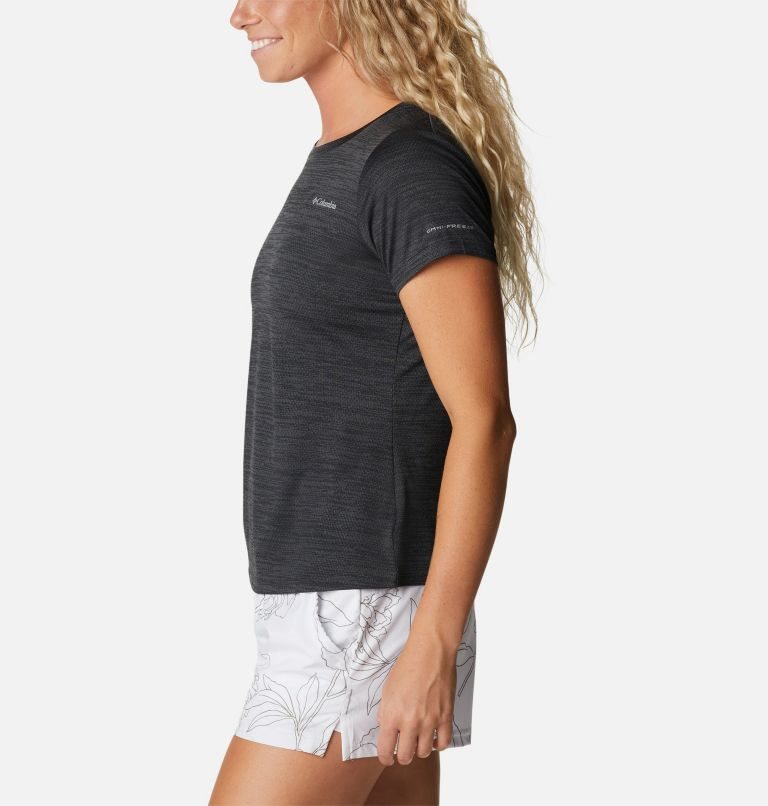 Women's Columbia Alpine Chill Zero Short Sleeve T Shirts Black | CA-BL03C