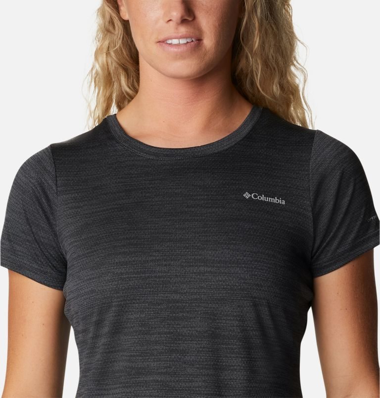 Women's Columbia Alpine Chill Zero Short Sleeve T Shirts Black | CA-BL03C